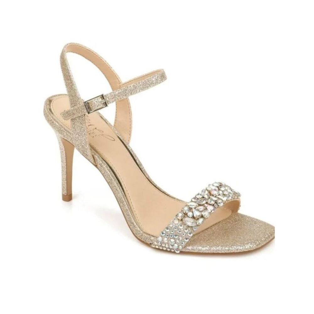 Badgley Mischka Gold Jewel Sandals